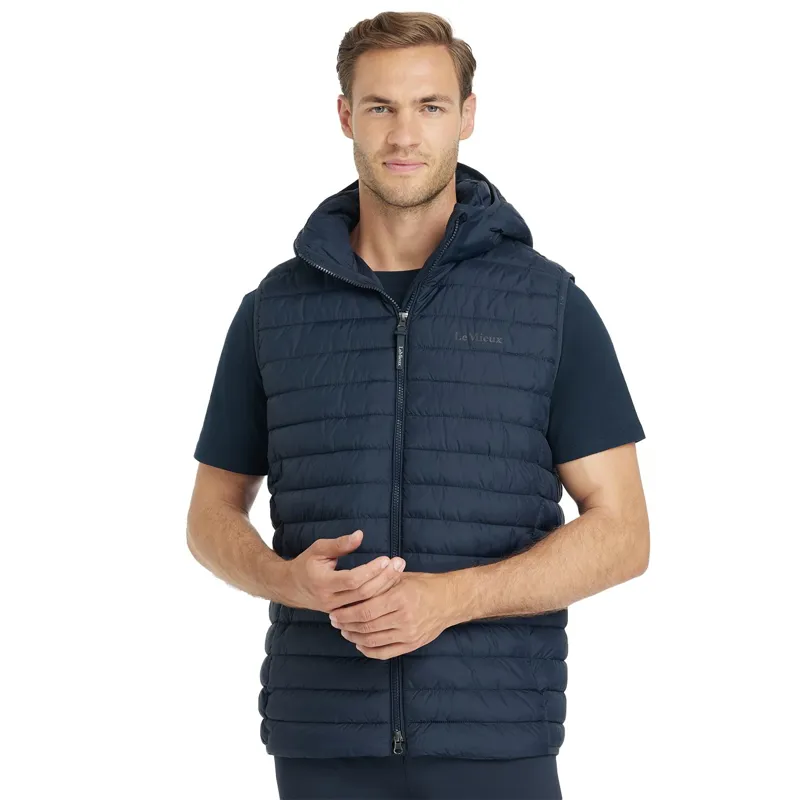 LeMieux Men's Hooded Puffer Vest - Navy-2