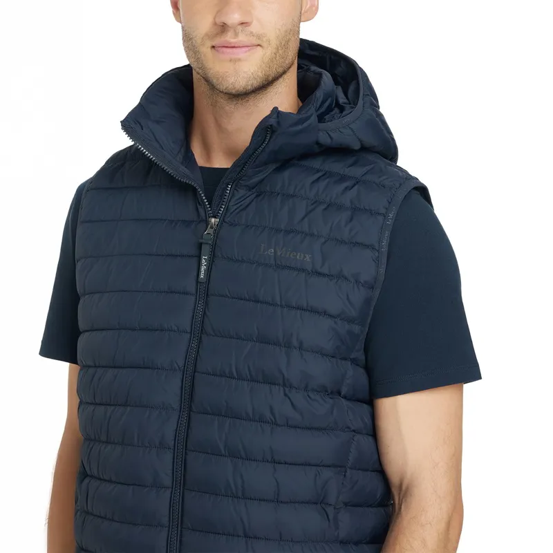 LeMieux Men's Hooded Puffer Vest - Navy-3