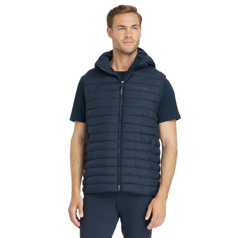 LeMieux Men's Hooded Puffer Vest - Navy