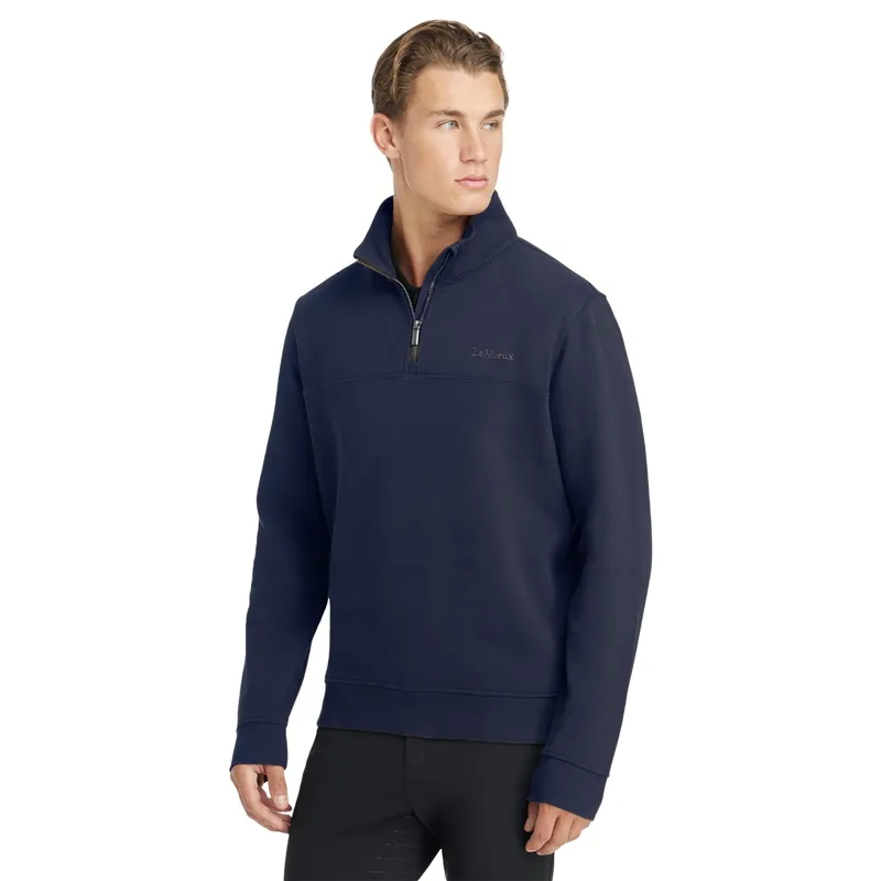 LeMieux Men's Quarter Zip Neck Sweatshirt - Navy