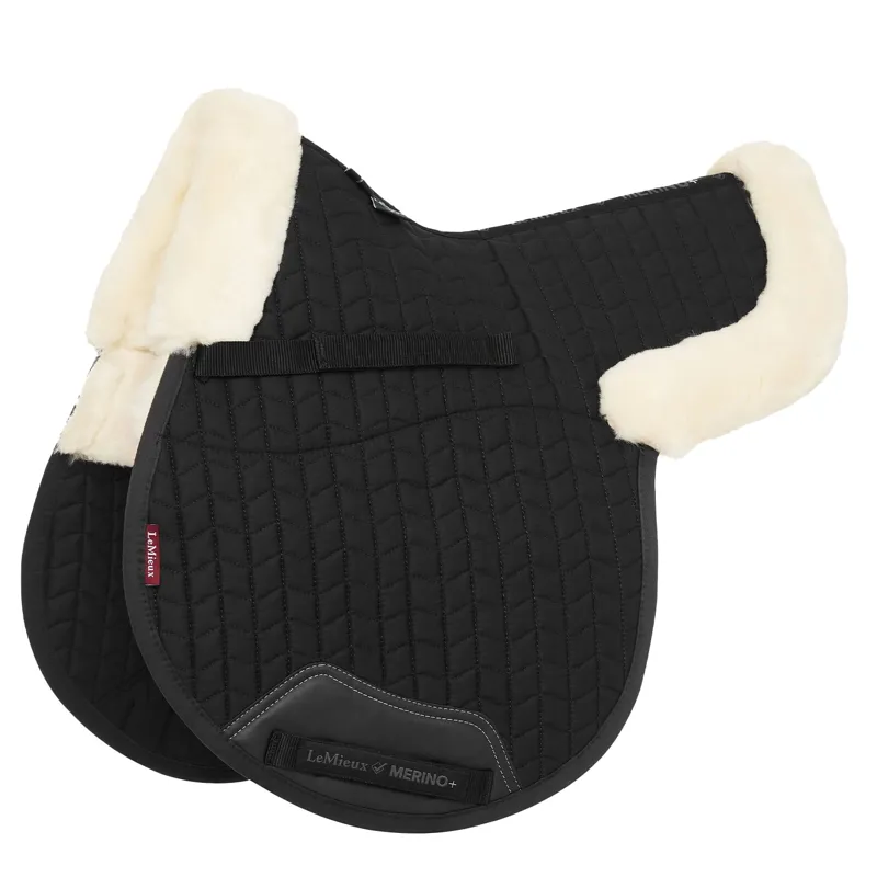 LeMieux Merino+ Half Lined GP Saddle Pad - Black/Natural
