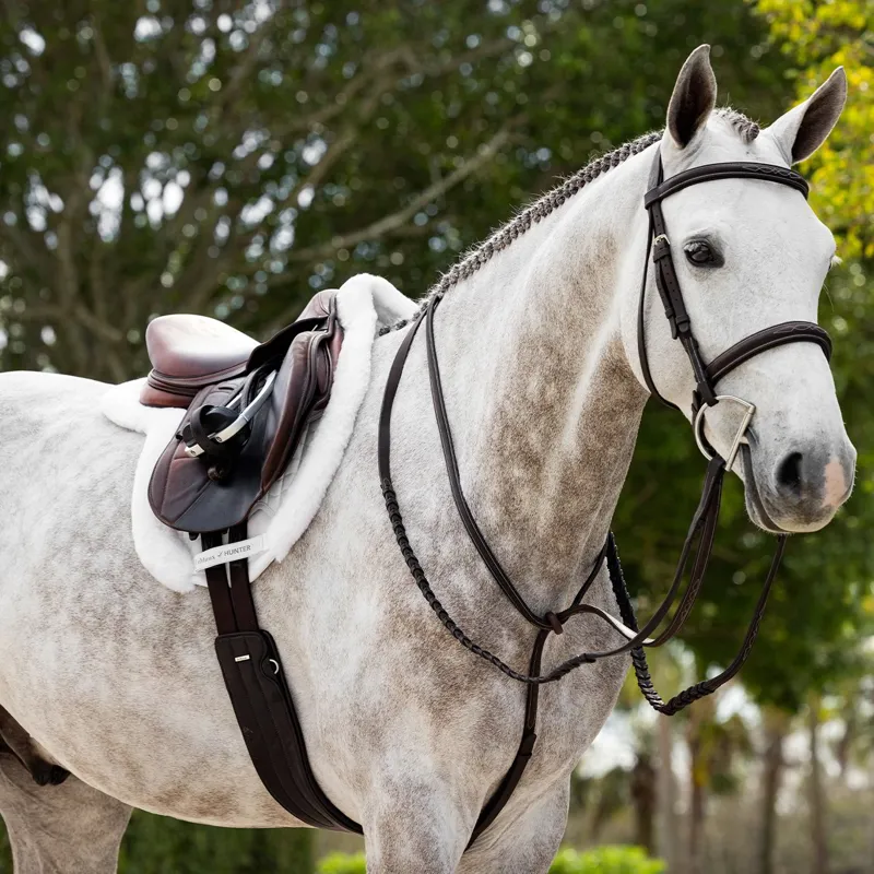 LeMieux Merino+ ProSorb Hunter Saddle Pad - White/White-2