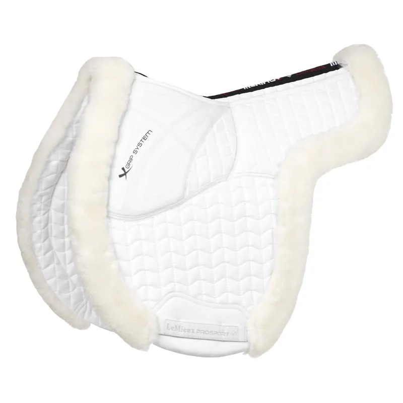 LeMieux Merino+ ProSorb Hunter Saddle Pad - White/White