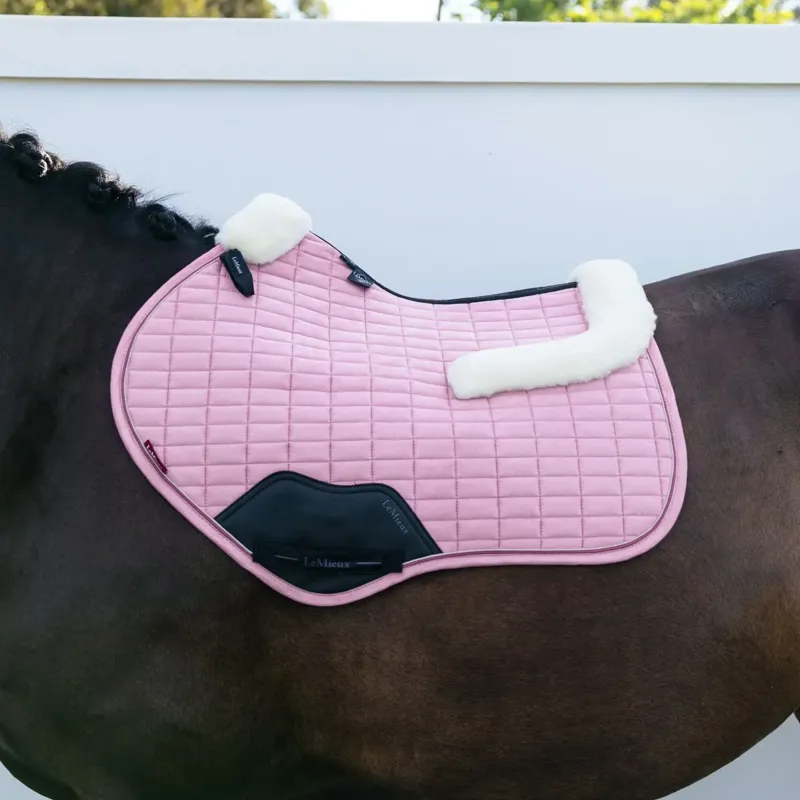 LeMieux Merino+ Suede Close Contact Saddle Pad - Fondant-1
