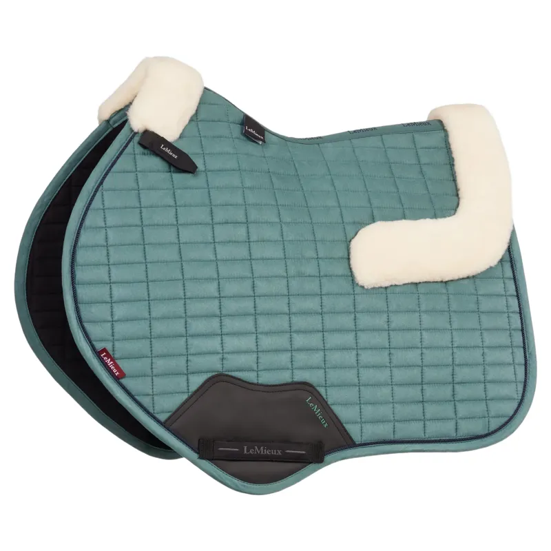 LeMieux Merino+ Suede Close Contact Square Saddle Pad - Aloe Pre-Order