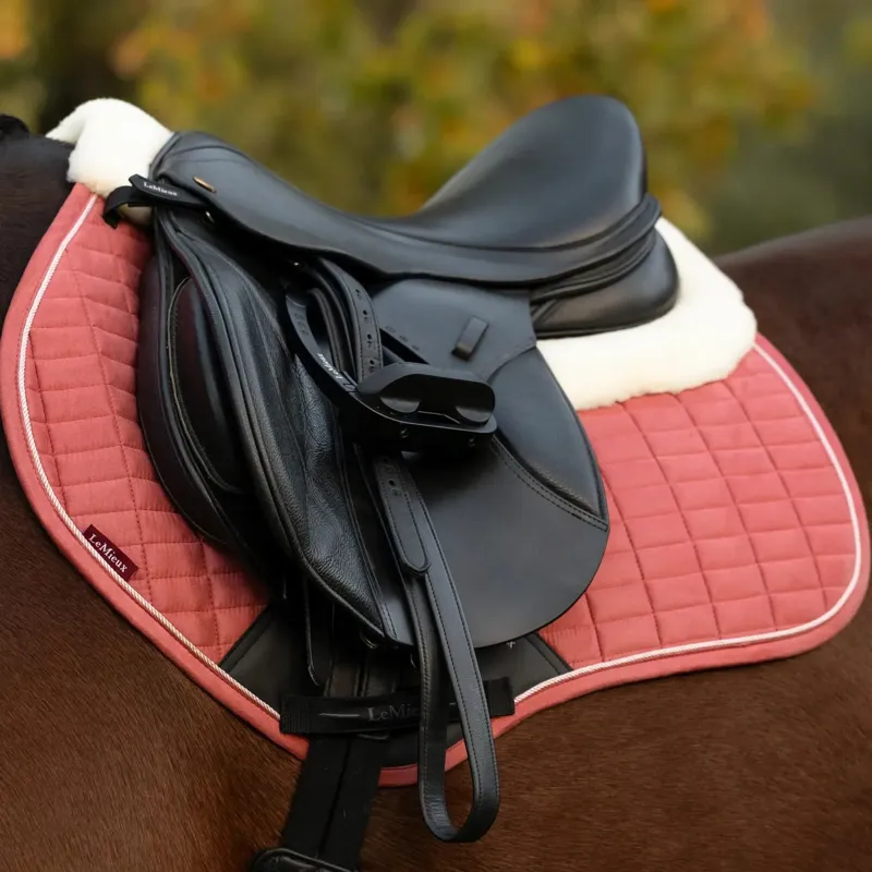 LeMieux Merino+ Suede Close Contact Saddle Pad - Spiced Earth Pre-Order-2