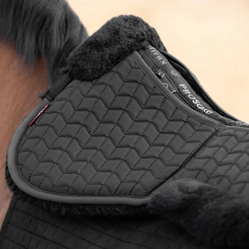 LeMieux ProSorb Merino+ 2 Pocket Half Pad - Black/Black-2
