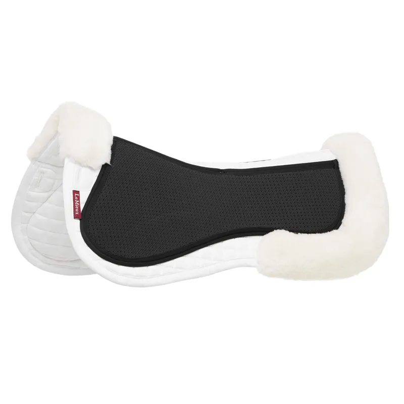 LeMieux Streamline Merino+ Half Pad - White/White