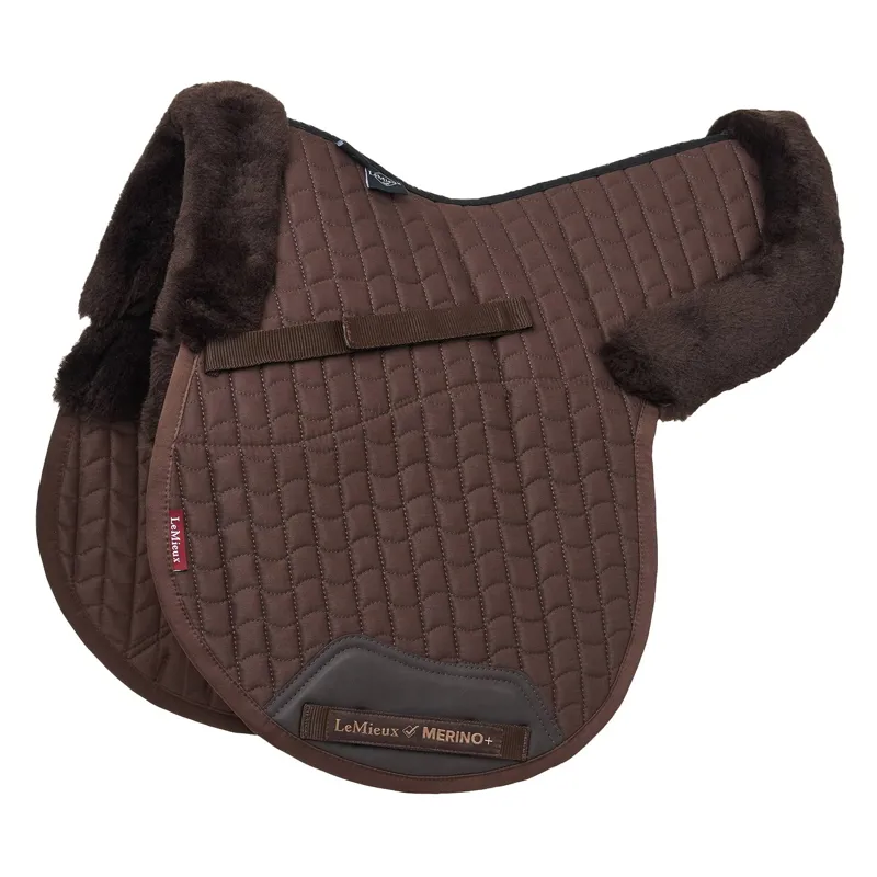 LeMieux Merino+ Half Lined GP Saddle Pad - Brown/Brown