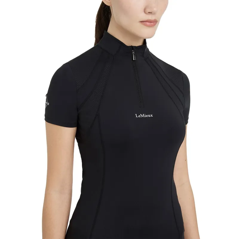 LeMieux Mia Mesh Womens Short Sleeve Base Layer - Black-2