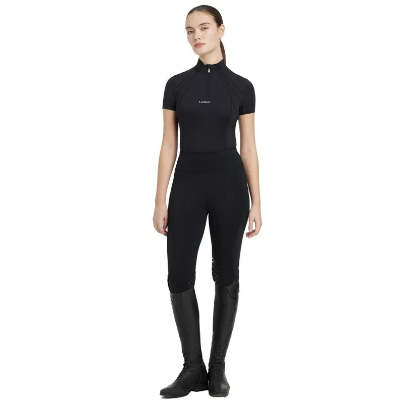 LeMieux Mia Mesh Womens Short Sleeve Base Layer - Black-3