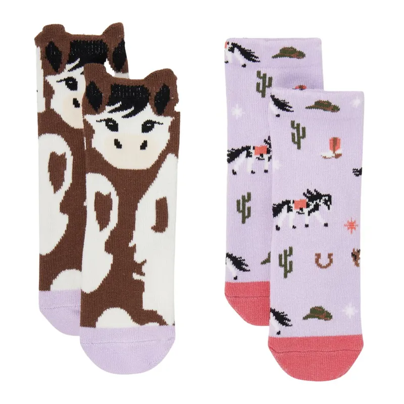 LeMieux Mini Character 2-Pack Kids Socks - Paint Pony-2