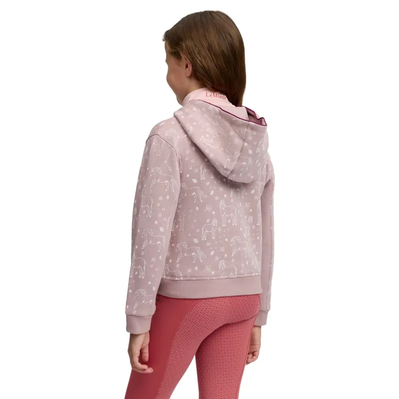 LeMieux Mini Charlie Zip Front Junior Hoodie - Wild Rose-2