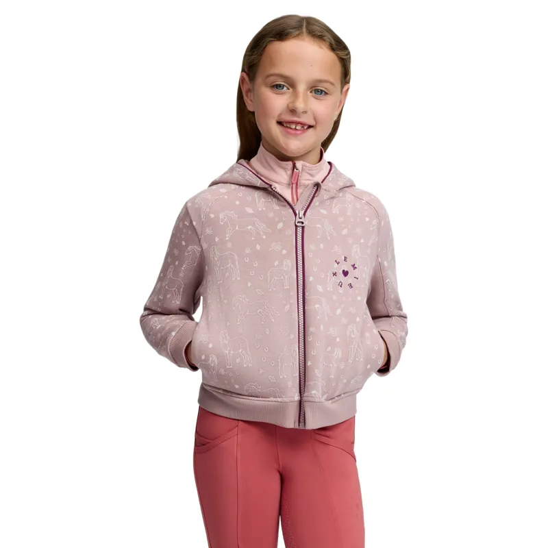 LeMieux Mini Charlie Zip Front Junior Hoodie - Wild Rose
