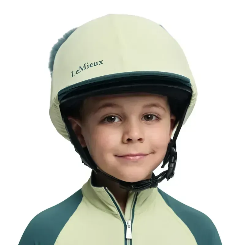 LeMieux Mini Double Pom Helmet Cover - Macaron