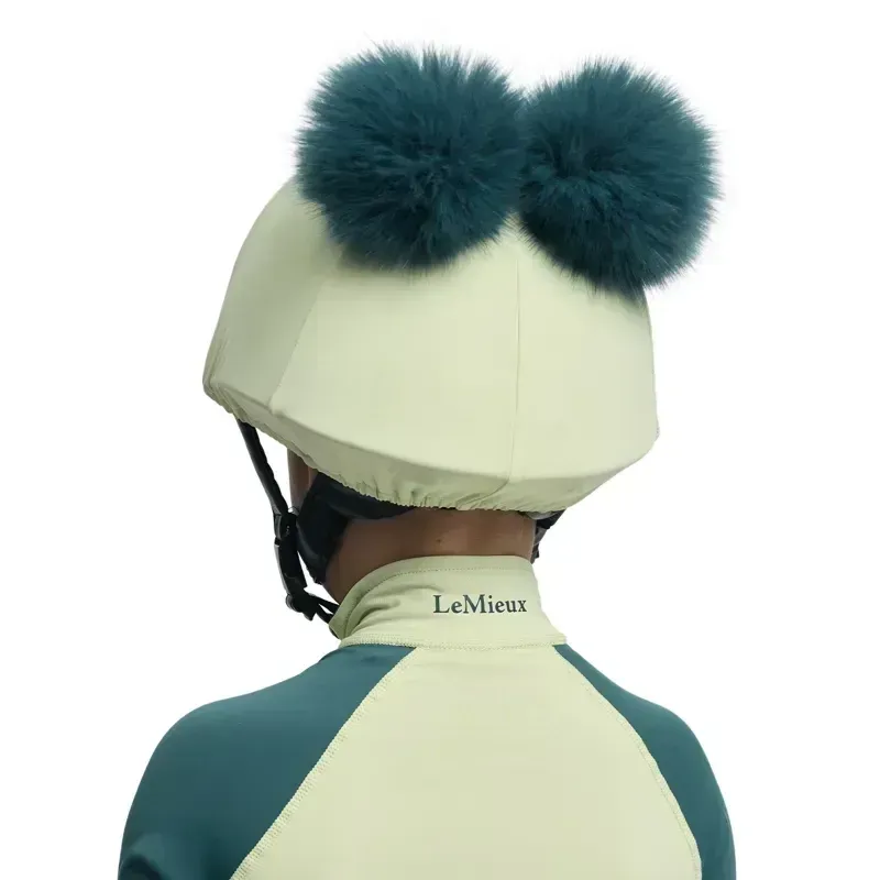 LeMieux Mini Double Pom Helmet Cover - Macaron-1