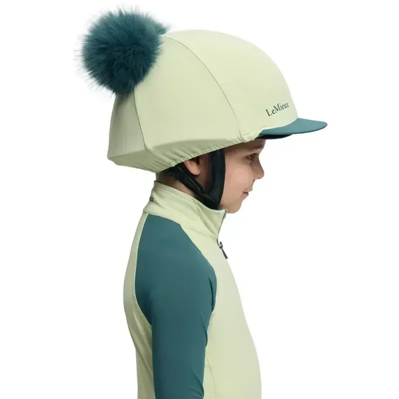 LeMieux Mini Double Pom Helmet Cover - Macaron-2