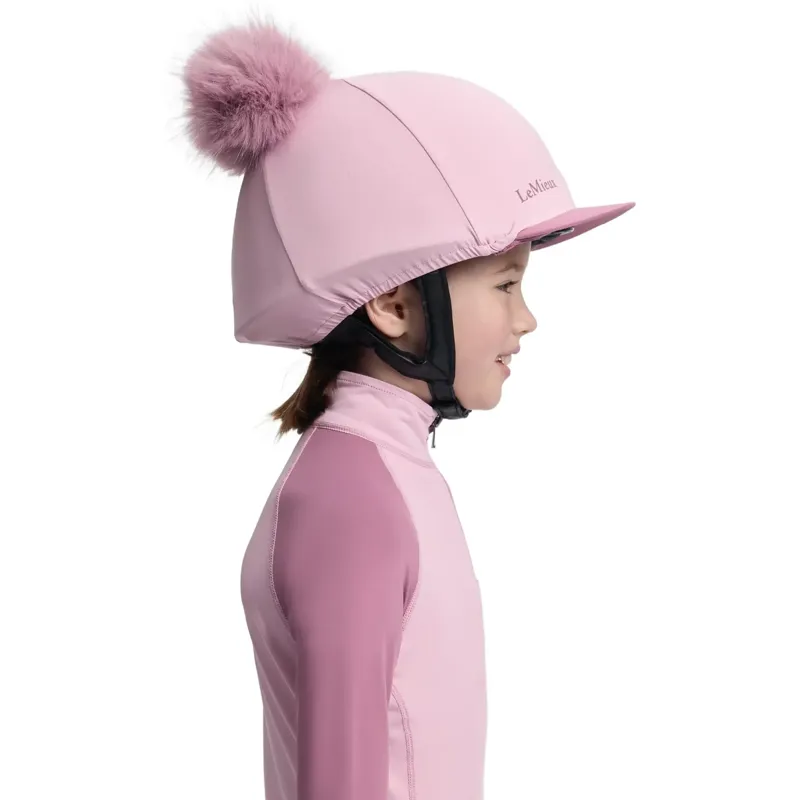 LeMieux Mini Double Pom Helmet Cover - Fondant-2