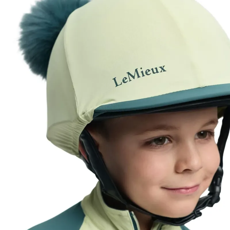 LeMieux Mini Double Pom Helmet Cover - Macaron-3