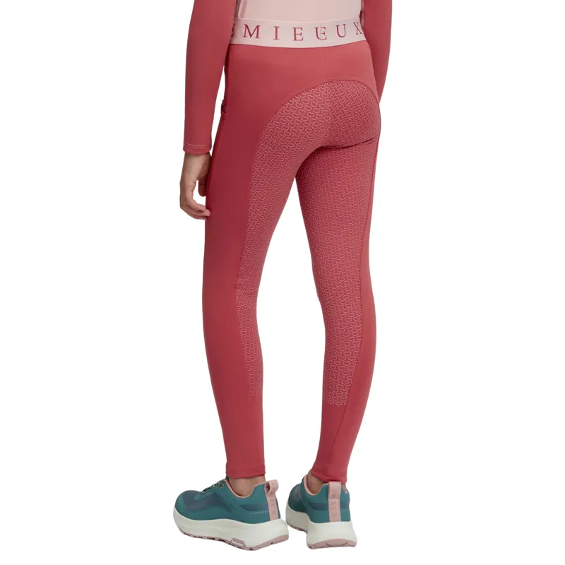 LeMieux Mini Junior Pull On Full Grip Riding Tights - Spiced Earth-1