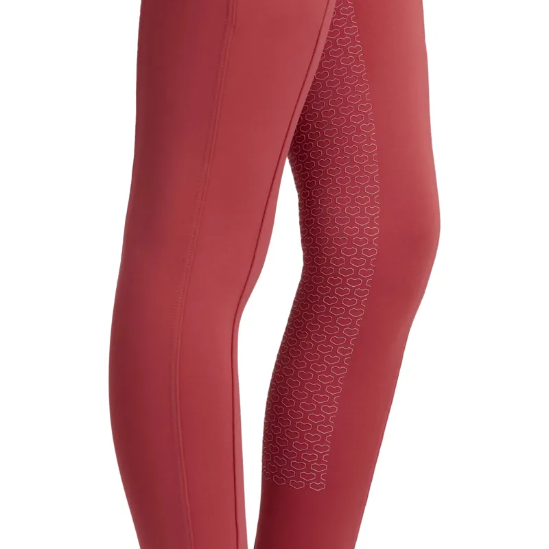 LeMieux Mini Junior Pull On Full Grip Riding Tights - Spiced Earth-2