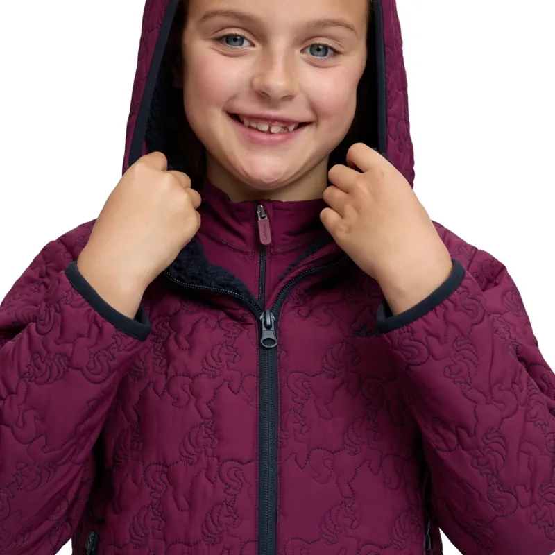 LeMieux Mini Lola Junior Girls Quilted Jacket - Blackberry-6