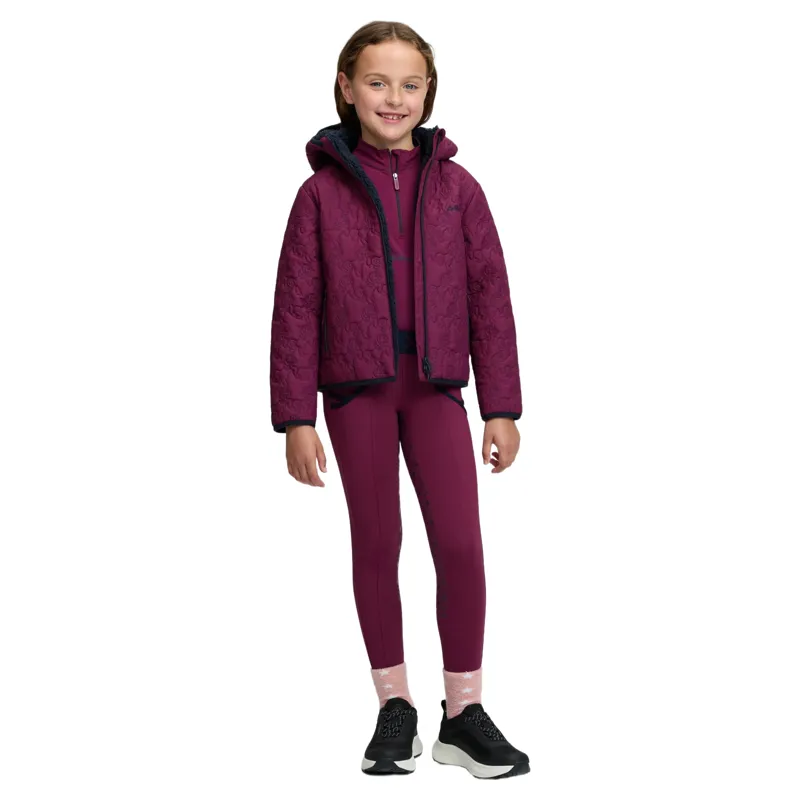 LeMieux Mini Lola Junior Girls Quilted Jacket - Blackberry-5
