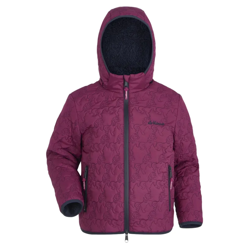 LeMieux Mini Lola Junior Girls Quilted Jacket - Blackberry-2