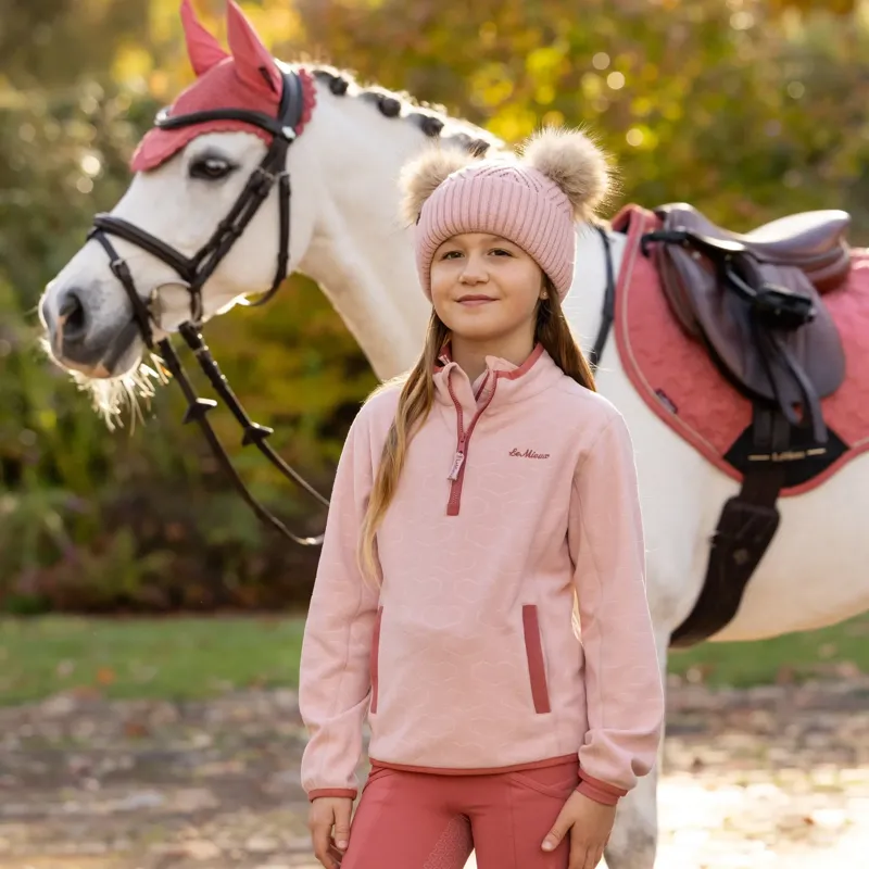 LeMieux Mini Maggie Junior Fleece Pullover - Petal/Heart-3
