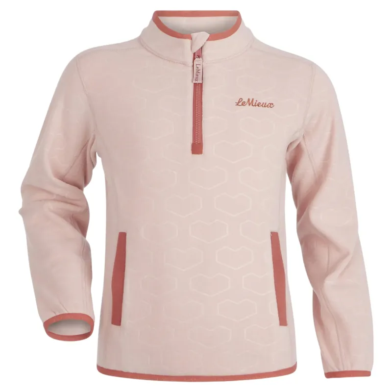 LeMieux Mini Maggie Junior Fleece Pullover - Petal/Heart-2