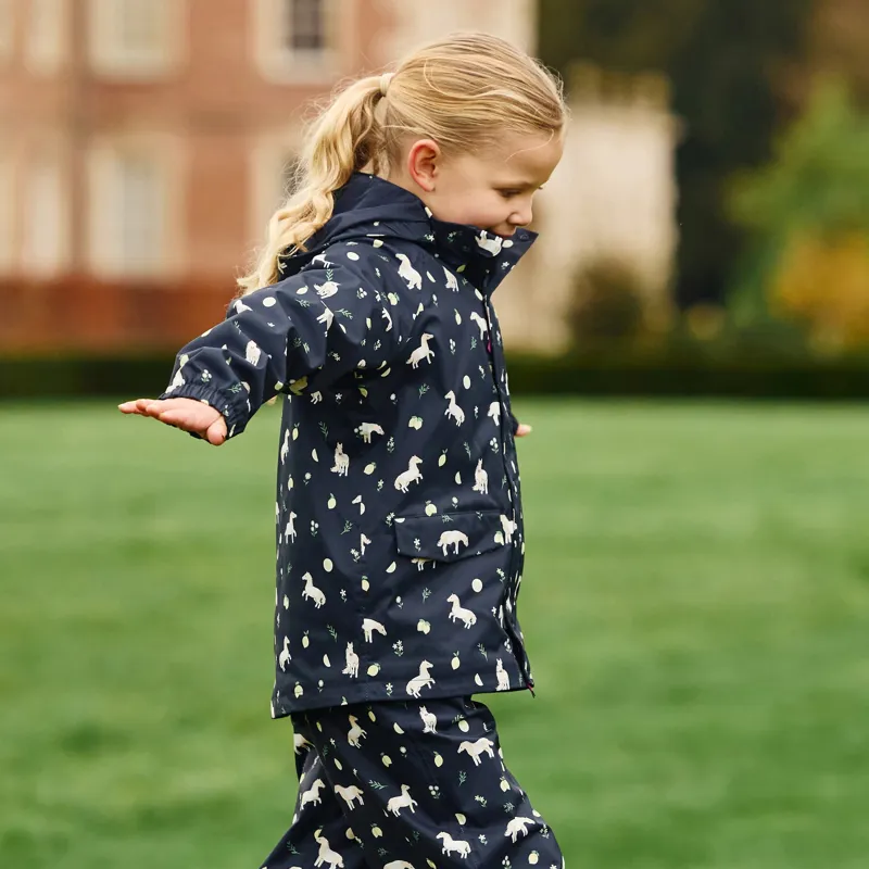LeMieux Mini Pippin Junior Splash Waterproof Jacket - Navy-6