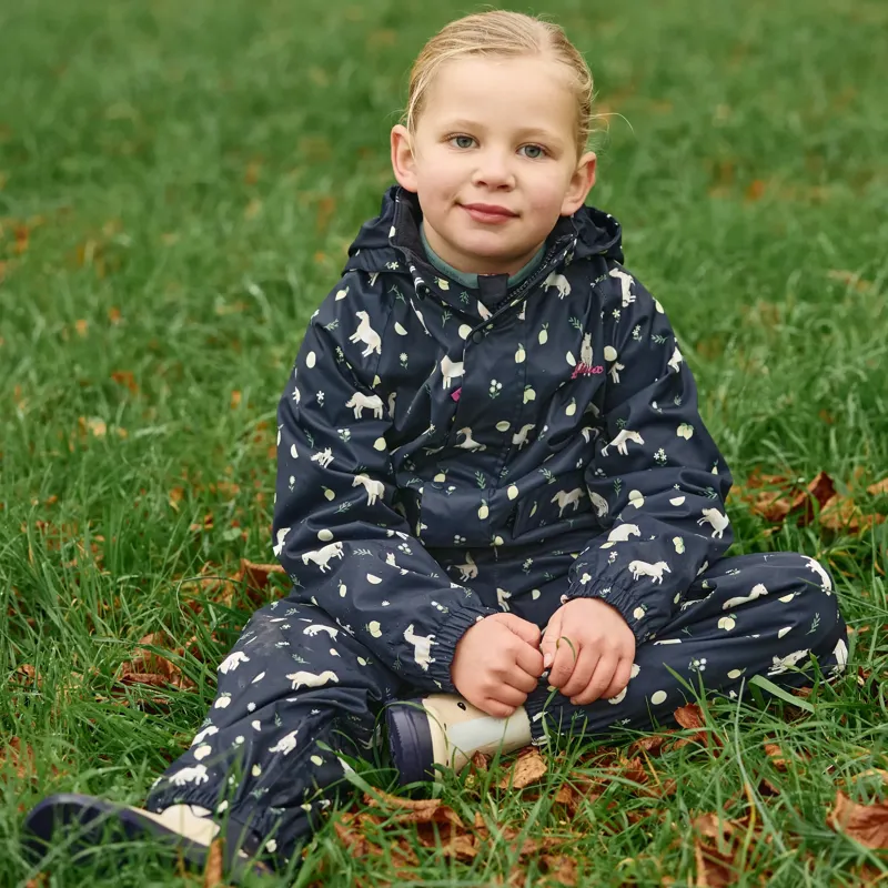 LeMieux Mini Pippin Junior Splash Waterproof Jacket - Navy-3