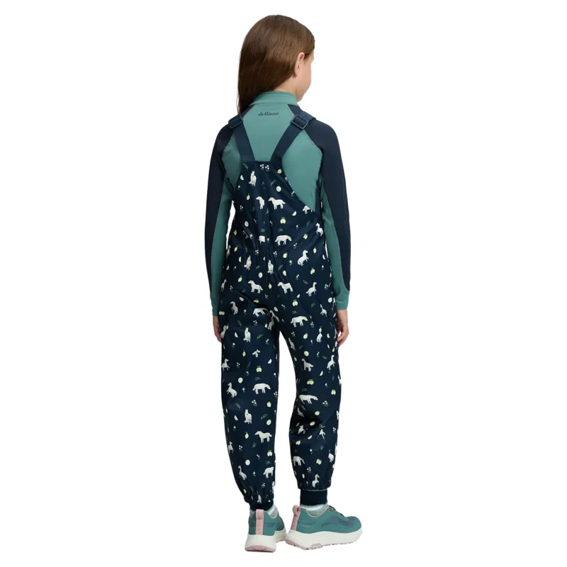 LeMieux Mini Pippin Junior Waterproof Splash Overalls - Navy-5