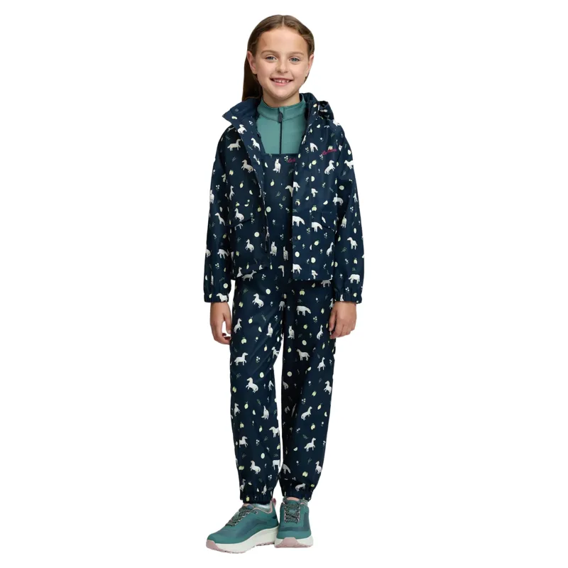 LeMieux Mini Pippin Junior Waterproof Splash Overalls - Navy-7