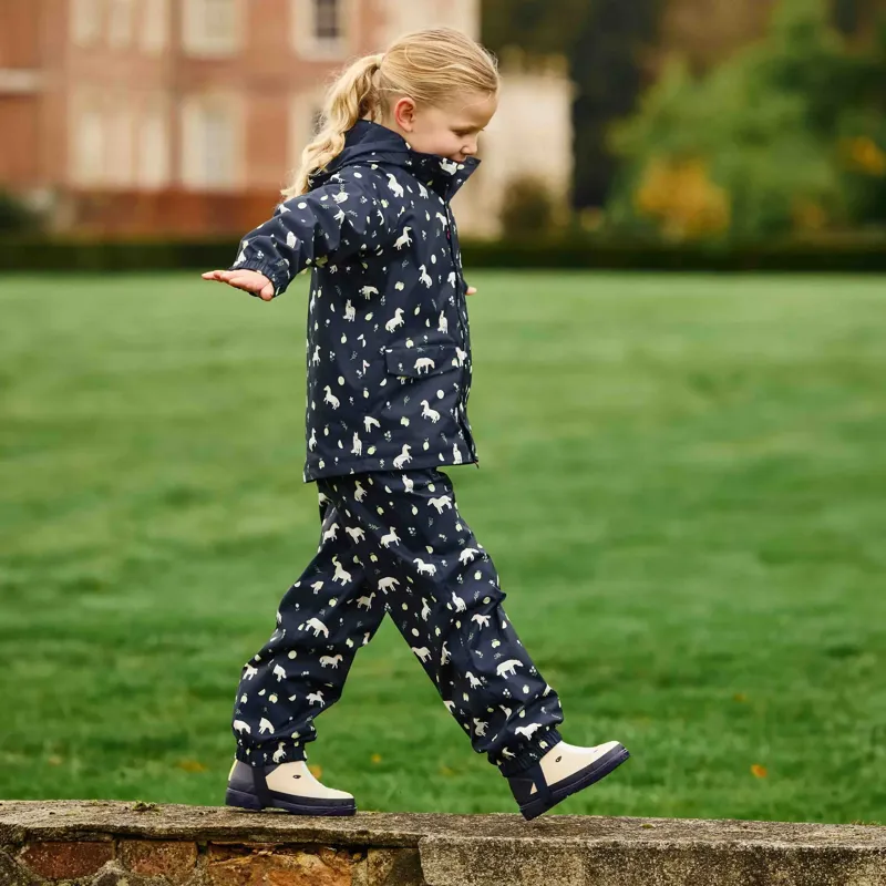 LeMieux Mini Pippin Junior Waterproof Splash Overalls - Navy-6