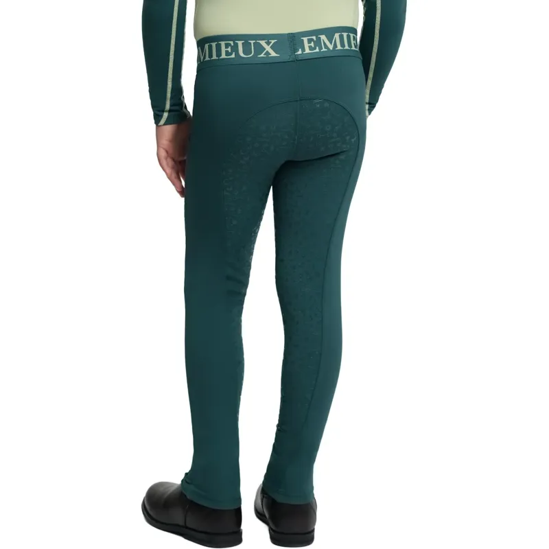 LeMieux Mini Pull On Full Grip Riding Tights - Jungle-2