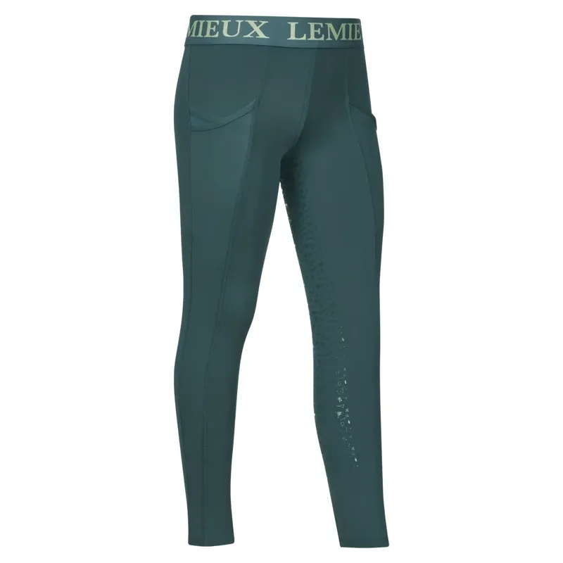 LeMieux Mini Pull On Full Grip Riding Tights - Jungle