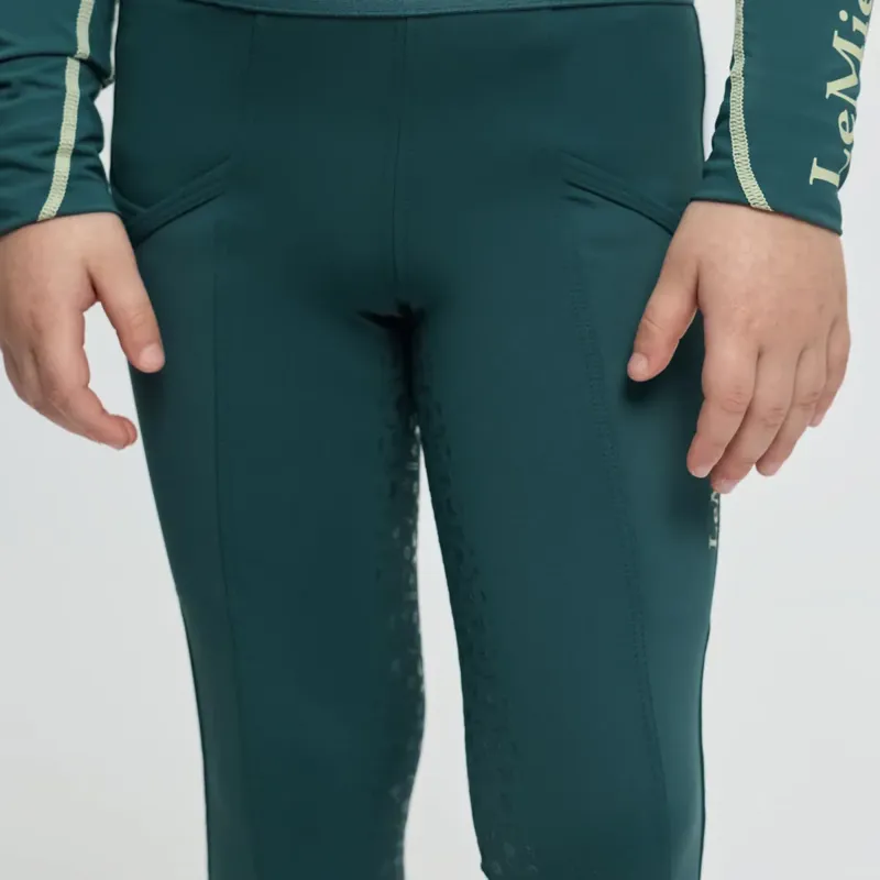 LeMieux Mini Pull On Full Grip Riding Tights - Jungle-4