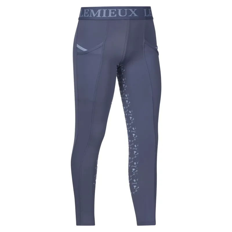 LeMieux Mini Pull On Full Grip Riding Tights - Shadow