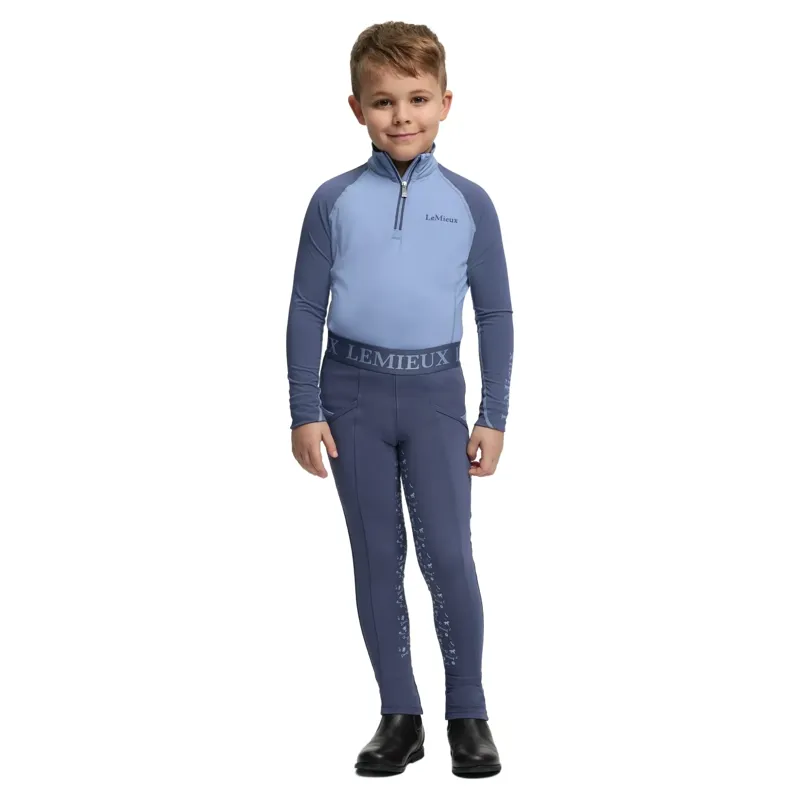 LeMieux Mini Pull On Full Grip Riding Tights - Shadow-3