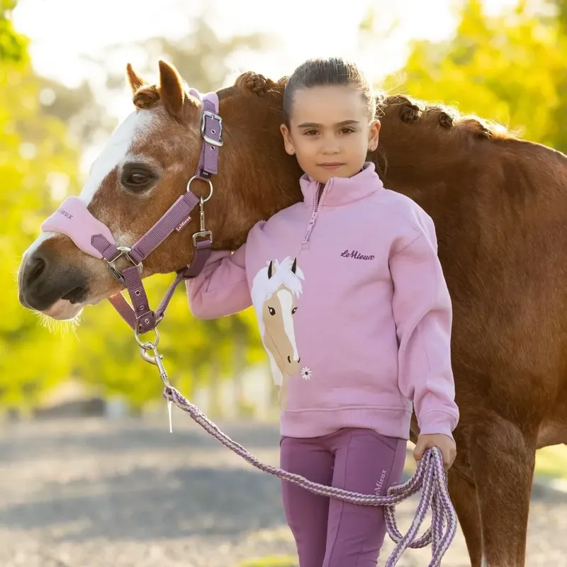 LeMieux Mini Quinn Junior Quarter Zip Pullover - Fondant-3