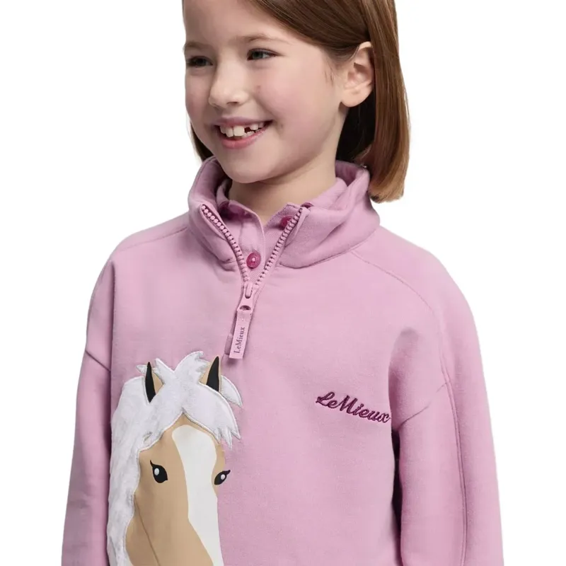 LeMieux Mini Quinn Junior Quarter Zip Pullover - Fondant-5