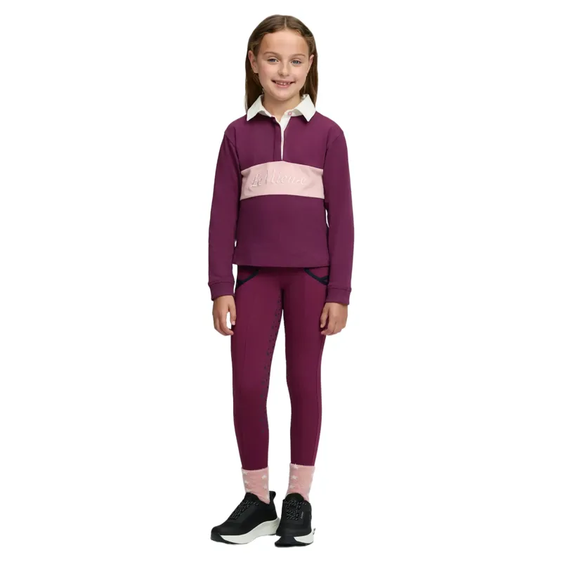 LeMieux Mini Roman Junior Rugby Shirt - Blackberry-7