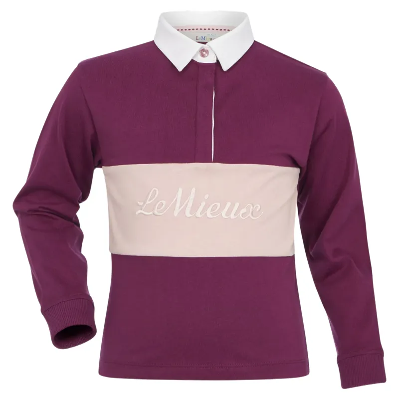 LeMieux Mini Roman Junior Rugby Shirt - Blackberry-3