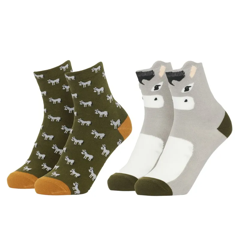 LeMieux Mini Character 2 Pack Junior Socks - Donkey
