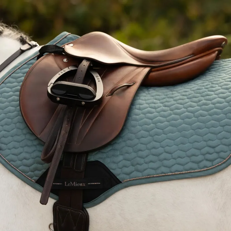 LeMieux Mini Suede Close Contact Jump Pad - Aloe-2