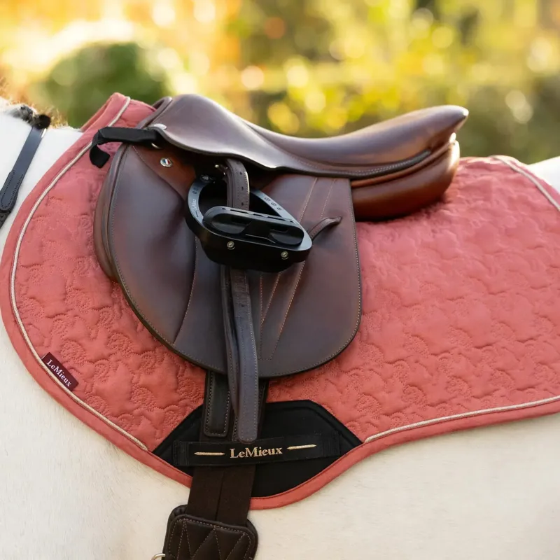 LeMieux Mini Suede Close Contact Jump Saddle Pad - Spiced Earth-5
