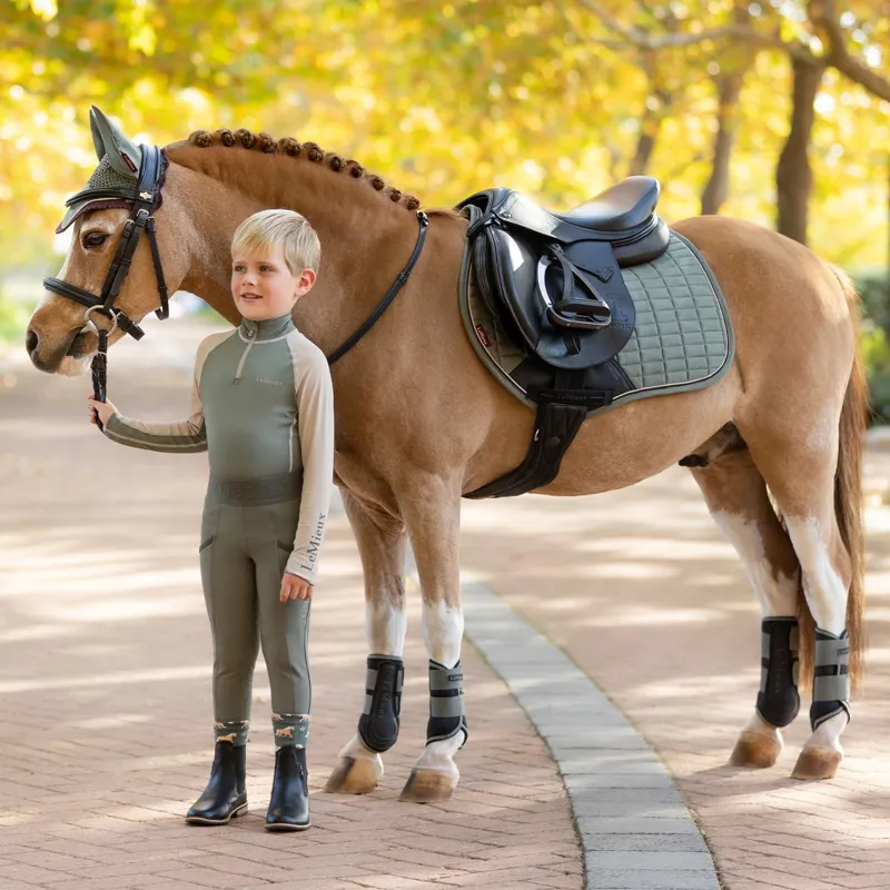 LeMieux Mini Suede Close Contact Pad - Rosemary-2