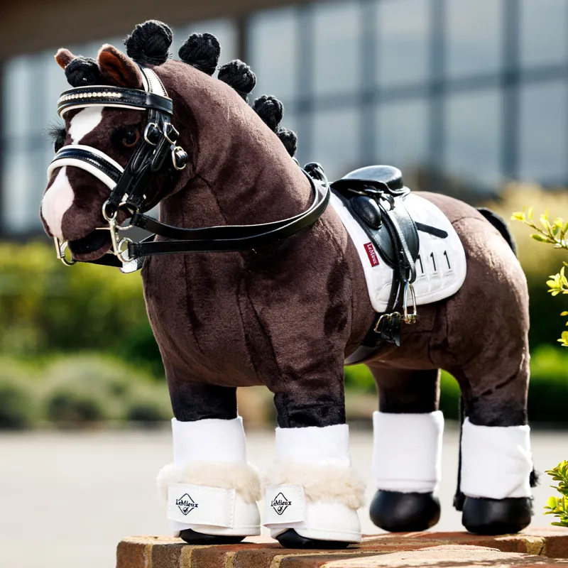 LeMieux Mini Toy Pony Dressage Bell Boots - White-2