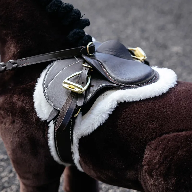 LeMieux Mini Toy Pony Hunter Saddle Pad and Girth - Brown-1
